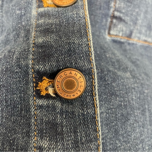 J. Crew Mercantile denim jean mini skirt women’s 4 button up casual classic look - Picture 3 of 6